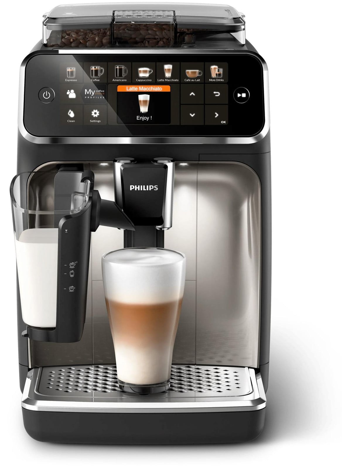 Philips LatteGo 5400 EP5447/90 Volautomaat Zwart-Zilver