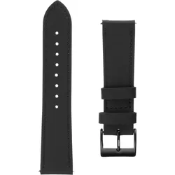 Fixed AEgte laederrem til Smartwatch Universal 22 mm Sort (22 mm, Genuine cowhide leather), Uhrenarmband, Schwarz