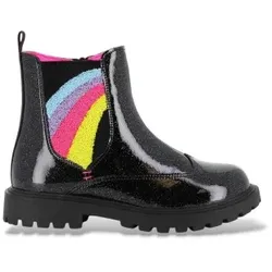 Billieblush für Mädchen. U22484 Stiefeletten Regenbogen schwarz (30), Wohnung, Reißverschluss, Lässig, Kinderbekleidung