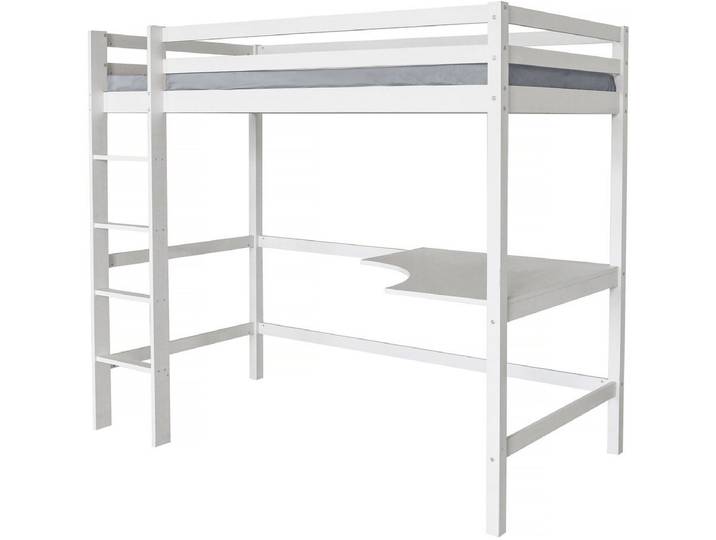 Lit Enfant Mezzanine avec Bureau Angéla 90 x 190 cm - Blanc