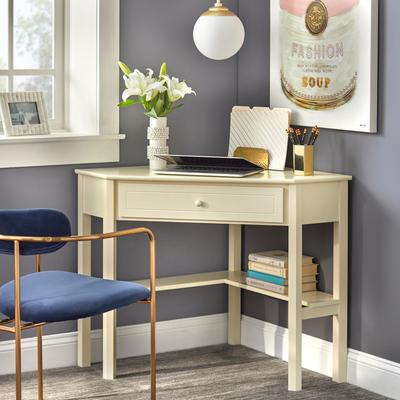 Simple Living Porch & Den Lincoln Solid Wood/MDF Corner Computer Desk