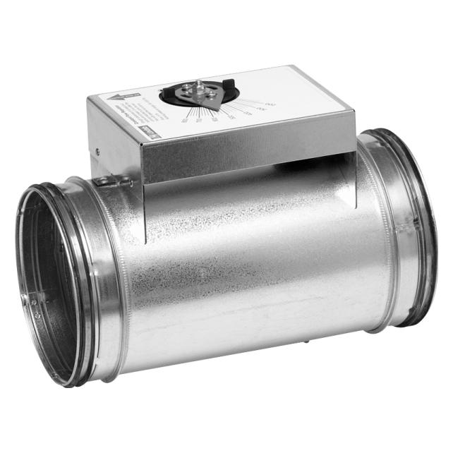 Lindab DAU 160 Volumenstromregler, 1-stufig mit Griff zur manuellen Luftmengeneinstellung. (274473)