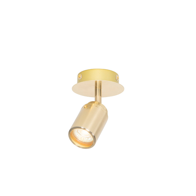 Qazqa Moderne Badkamer Spot - Goud/Messing - IP44 - Rond - Opbouw