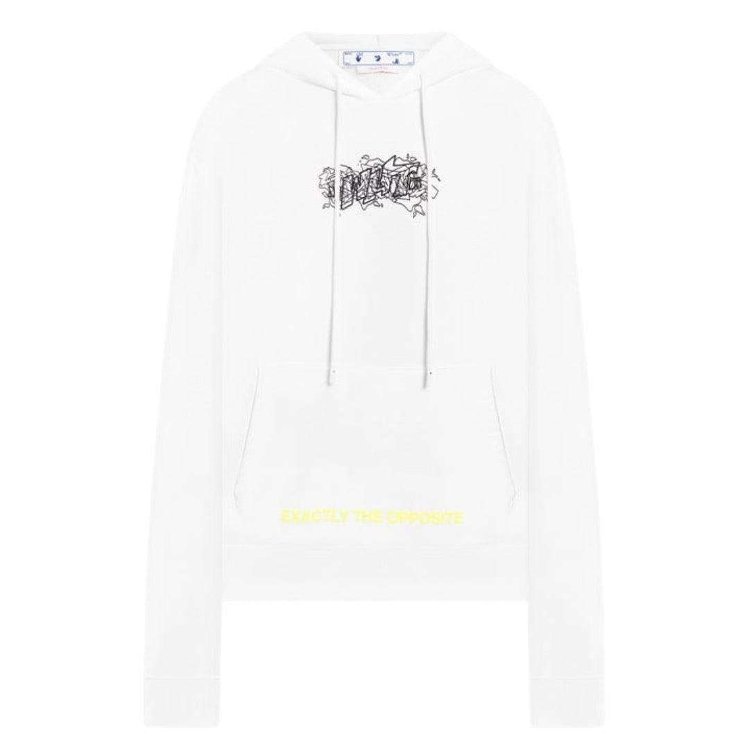 Off-white Graffiti Layerz Slim Hoodie Weiß