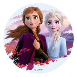 Essbares Papier Frozen 2 Anna und Elsa 20 cm