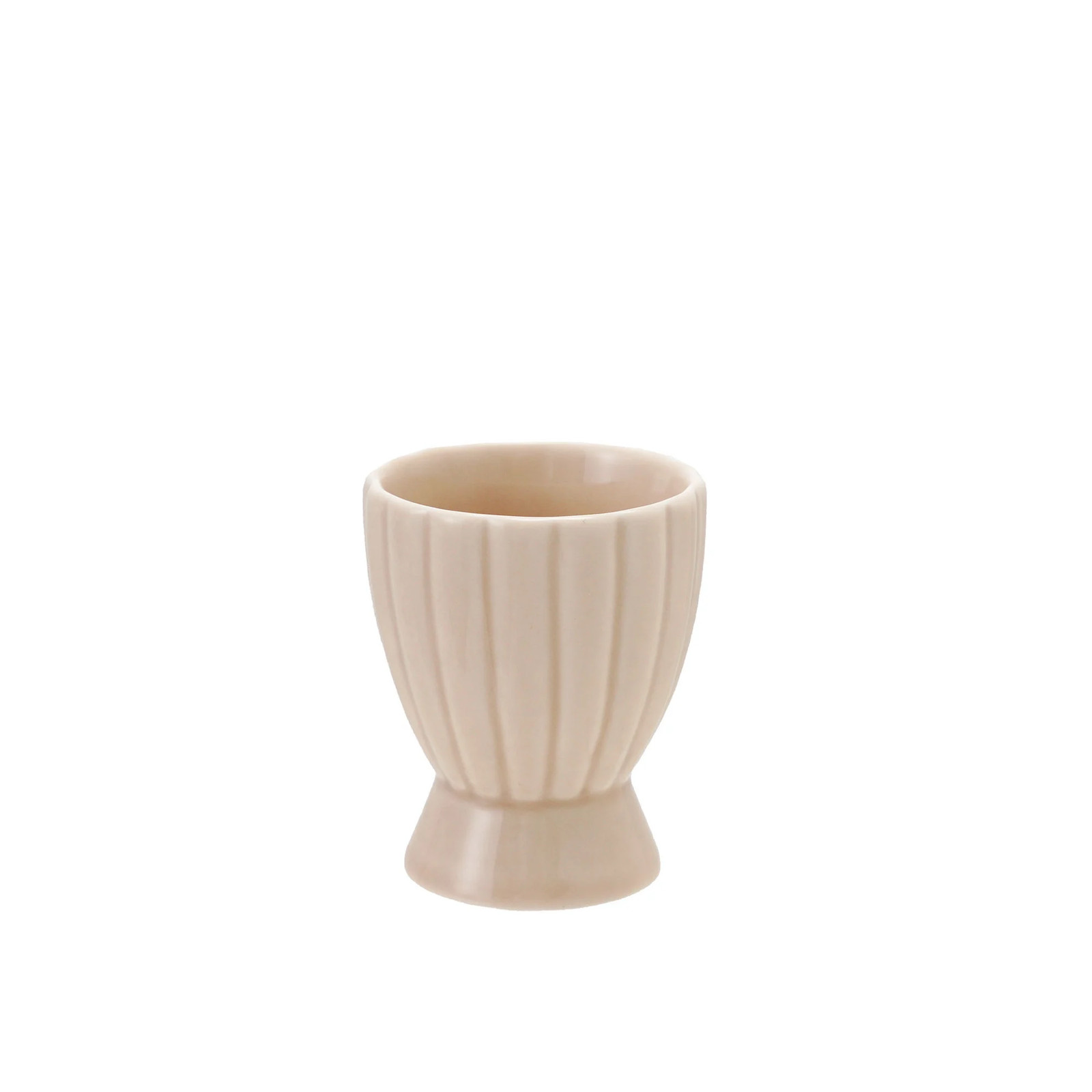 Bloomingville Latina eierdoppen beige keramiek en glas set van 6 stuks