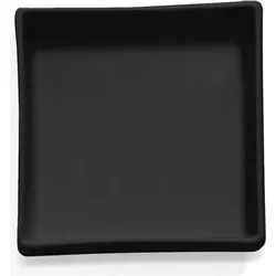 Porzellan Badezimmertablett 11 cm quadratisch schwarz