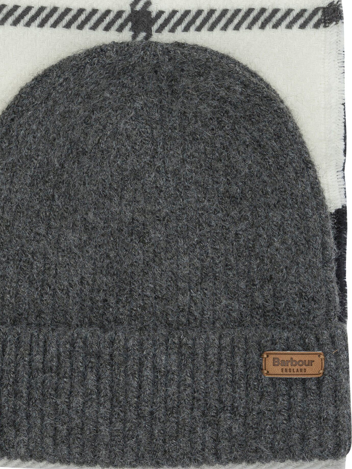 Barbour bonnet et écharpe femme gris Gris UNI