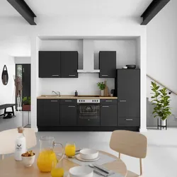 Küchenleerblock Touch Low o. Geräte Schwarz
