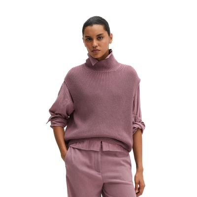 Pullunder MARC O'POLO "relaxed aus Organic Cotton", Damen, Gr. M, rosa (gentle mauve), Strick, Obermaterial: 100% Baumwolle, relaxed fit normal, Pullover Pullunder