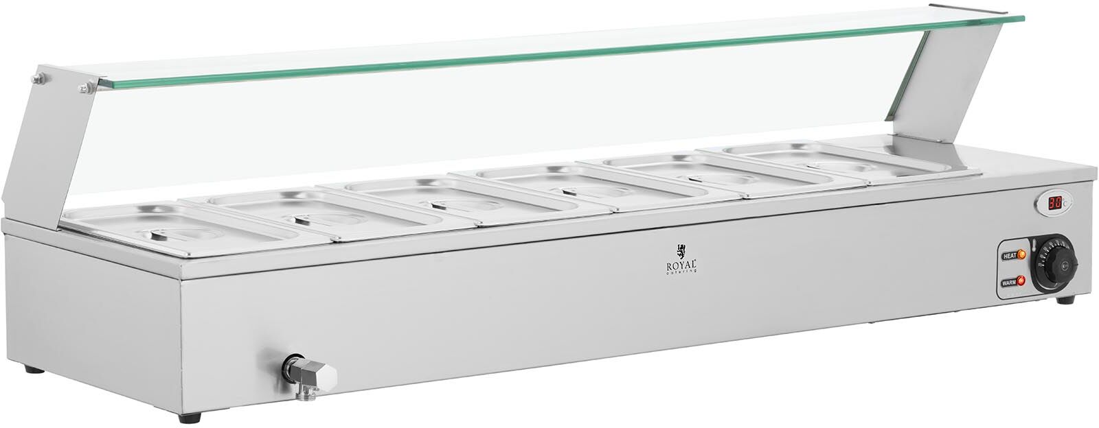 Bain Marie - 6 GN 1/3 containers - Royal Catering RCBM-11