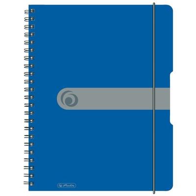 Herlitz Spiralblock A4 to go 80 Blatt kariert blau