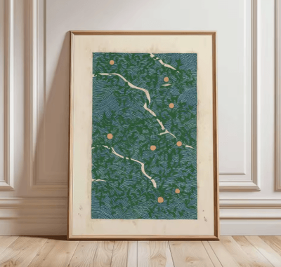Inspire Picks Frameless Japanese Pine Tree Wall Art Zen Nature Poster Print For Calm Interiors 4 30x40cm No Frame