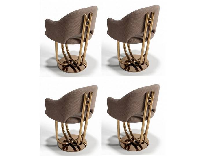 JVmoebel Essgruppe 4x Stühle Braun Modern Stil Design Schlichte Eleganz Komfortabel, (4-tlg., 4er-Set)