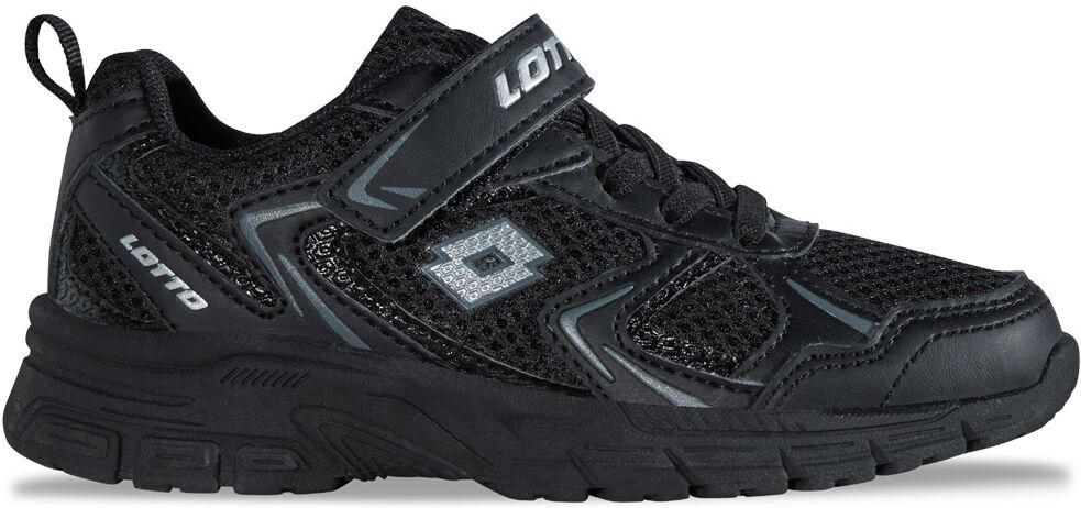 Sneaker LOTTO, Jungen, Gr. 33, schwarz, Kunstfaser, Synthetik, Schuhe Sneaker, - ohne Schnüren: mit Elastiksenkeln