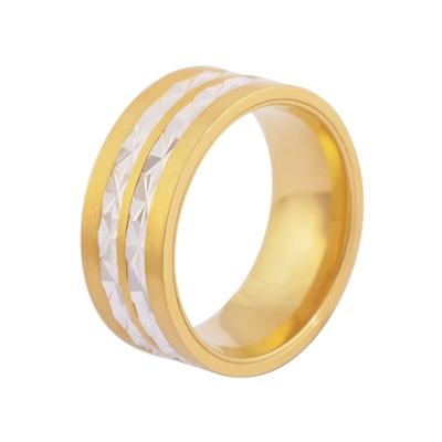 Fingerring AKZENT "Dahab, langlebig" Gr. 64, gold (goldfarbig), Fingerringe, Damen, 64, Edelstahl, Fingerring
