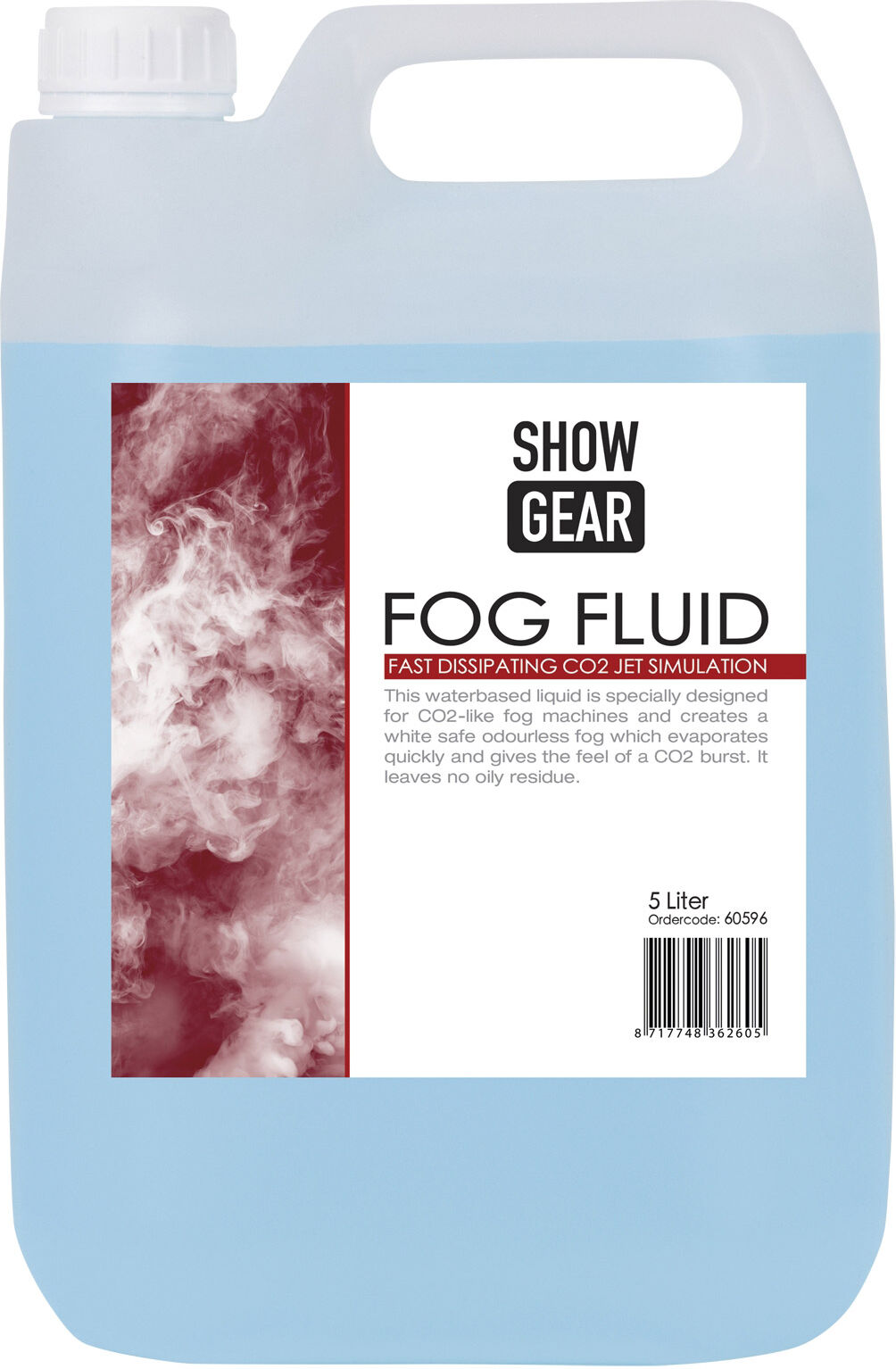 Showgear Nebelfluid Schnell Verziehend 5 Liter – Co₂-Strahlsimulation