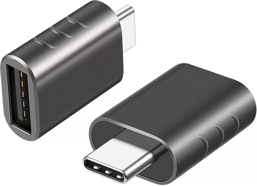 INF Adaptateur Type-C vers USB OTG - Convertisseur 10Gbps Haute Vitesse pour Téléphones et Ordinateurs Le noir