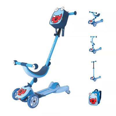 Hudora 11059 - 4-in-1 Scooter Rollf, cyan