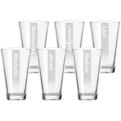 Trinkglas CIAO 300 ml Name mit Hintergrundschatten - 6 Stück