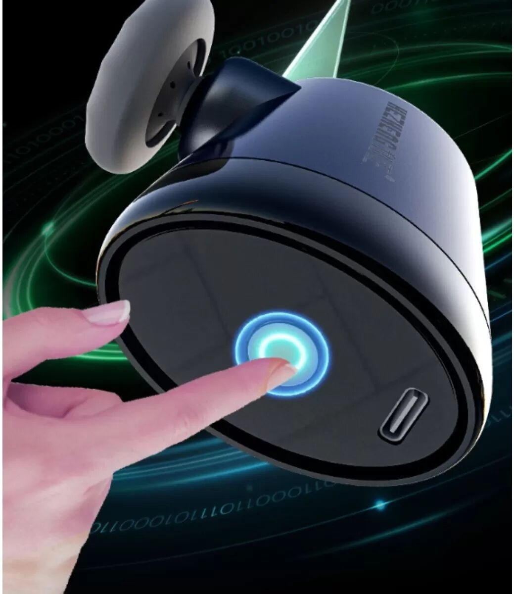 INF Mini tragbare Faszienpistole – Handmassagegerät mit bürstenlosem Motor, 4 Stufen, 800mAh, Type-C, Grau