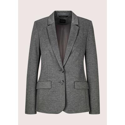 Jackenblazer MADELEINE "Blazer Jerseyblazer mit Reverskragen", Damen, Gr. 34, steingrau, melange, Modern, regular fit, V-Ausschnitt, Blazer
