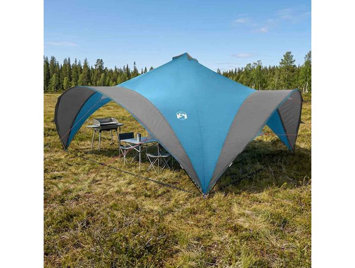 vidaXL Party-Zelt Blau 600 x 600 x 400 cm Polyester und Stahl