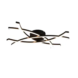 LED Deckenleuchte Deckenlampe Wohnzimmerleuchte schwarz 2500lm B 60 cm