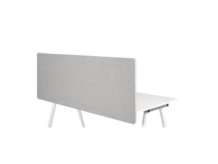 hjh OFFICE Akustik Trennwand Schreibtisch FLEXMIUT D 62 x 160 cm Stoff Hellgrau Sichtschutz Tischtrennwand 891009