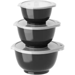 Rosti NEW Margrethe Mini-Schüssel-Set 0,25 + 0,5 + 0,75 L Schwarz, Schüssel + Schale, Schwarz