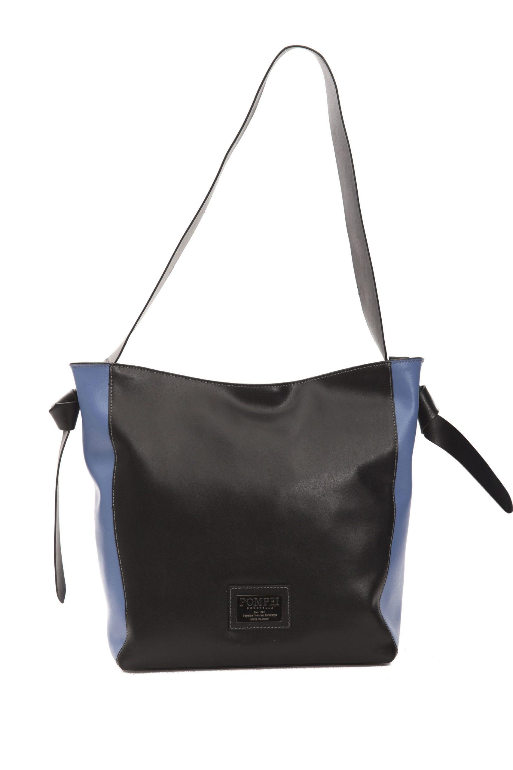 Pompei Donatella Sac à bandoulière en cuir noir pour femmes