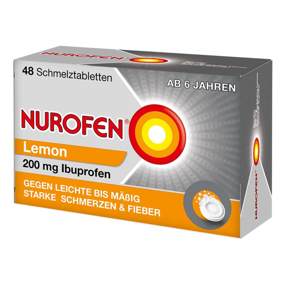 Reckitt Benckiser Deutschland GmbH Nurofen 200 mg Schmelztabletten Lemon bei Kopfschmerzen 03443838