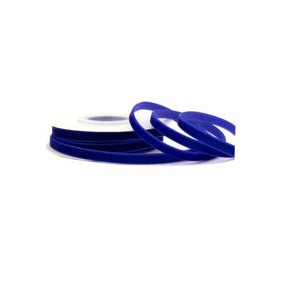 Creativery 6mm Samtband 10m Schmuckband Geschenkband Schleifenband Stoffband Uni Blau