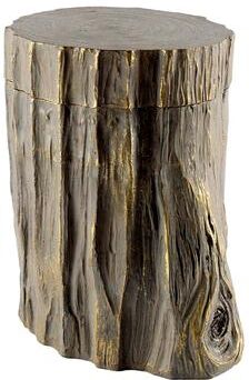 Mercana Willow I (Small) Brown Tree Stump Storage Box - 5.0L x 6.3W x 7.0H