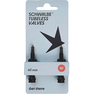 Schwalbe Tubeless-Ventil SV, schwarz, aus Aluminium, 40 mm SV-Ventil, 1 Paar