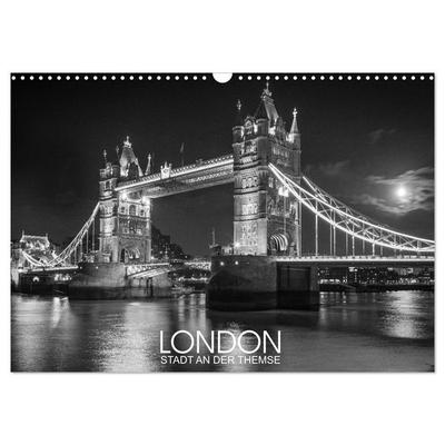 London Stadt an der Themse (Wandkalender 2026 DIN A3 quer), CALVENDO Monatskalender