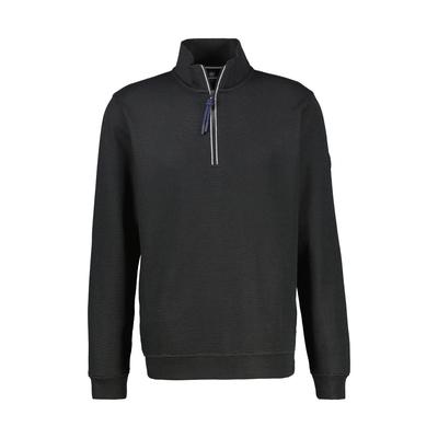 Sweatshirt LERROS "Troyer aus hochwertigem Strickgewebe in großen Größen", Herren, Gr. 3XL, schwarz, 90% Baumwolle, 10% Polyester, Sweatshirts Sweatshirt