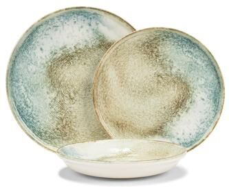French Home, Sea and Sand, Porcelain 12-Piece Dinnerware Set
