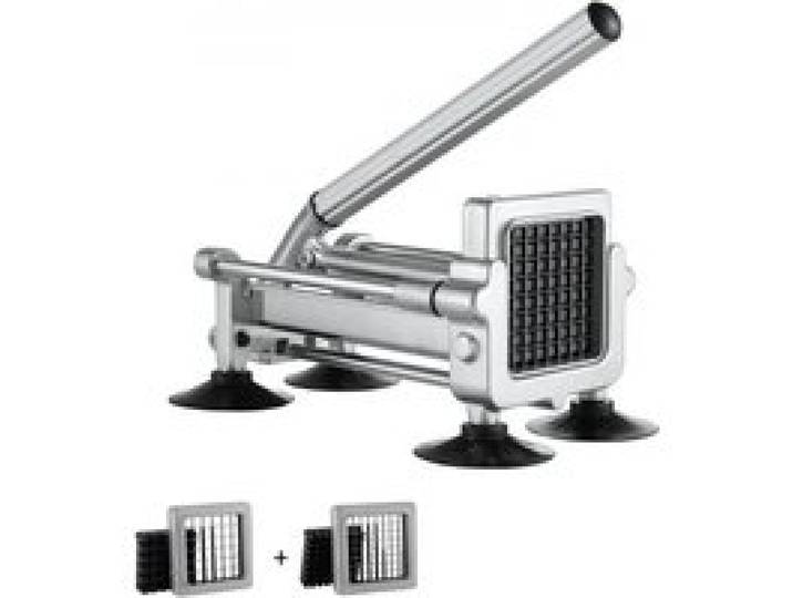 VEVOR Pommes-Frites-Schneider, Kartoffelschneider mit 1/2 Zoll & 3/8 Zoll Edelstahlklingen, manueller Kartoffelzerkleinerer mit Saugnäpfen & Griff, ideal für Kartoffeln Pommes Frites Gemüse