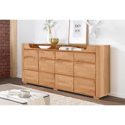 Sideboard OTTO HOME "Denis", beige (kernbuche teilmassiv), B:200cm H:95cm T:40cm, Sideboards, Sideboard, Breite 200 cm