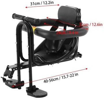 Uplifted Finds Lixada Front Bike Child Safety Seat With Pedals And Backrest black 2
