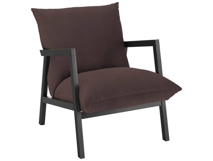 Carryhome Sessel, Braun, Holz, Buche, massiv, Uni, Füllung: Schaumstoff, Silikon, 63x76x80 cm, Stoffauswahl, Wohnzimmer, Sessel, Sonstige Sessel