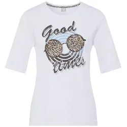 Rundhals-Shirt Rabe weiss, 38
