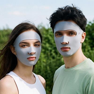 Daily Deals Depot Cooling Face Sunscreen Mask With Full Coverage Sun Protection gray