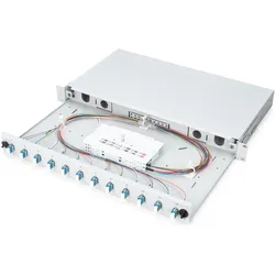 Digitus LWL Spleissbox, bestückt, LC, OS2, Server Zubehör, Grau
