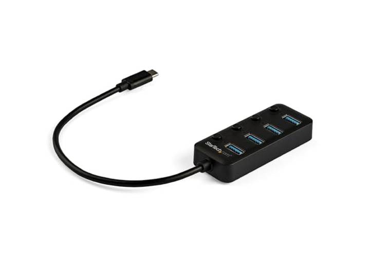 StarTech 4-Port USB-C Hub met 4x USB-A, 5Gbps, Schakelaars (HB30C4AIB)