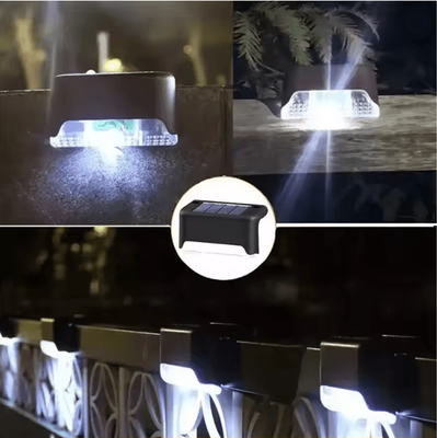 Inspire Essentials SolarGlow Outdoor Step And Deck Light black White 12 Pack