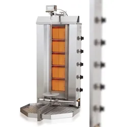 Chefgastro Gyros Grill Gas Motorposition oben 5 Heizzonen BxTxH 565x600x1280mm