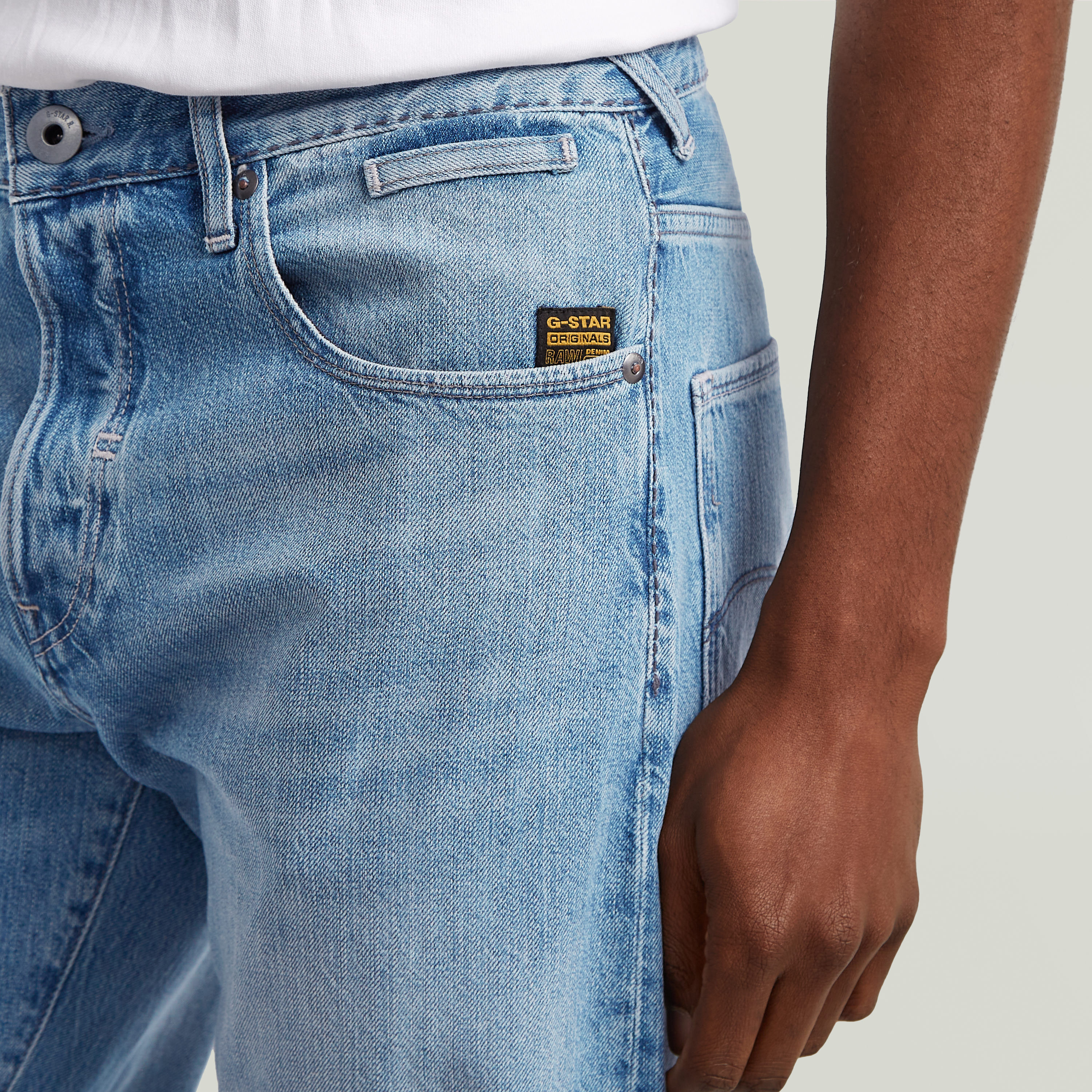 Tapered-fit-Jeans G-STAR "Morry FWD 3D Regular Tapered", Herren, Gr. 29, Länge 32, blau (faded rhine blau), Denim/Jeans, Obermaterial: 100% Baumwolle, gerade, unten schmal normal, Jeans Tapered-fit-Jeans faded rhine blau 29, Länge 32