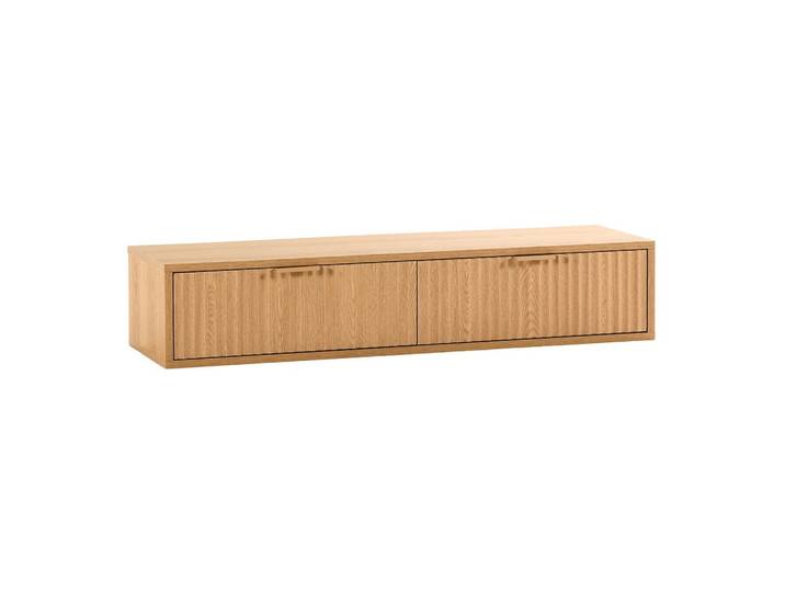 KONSOLENTISCH schwebender Lluvia 2 schubladen Eiche-Optik